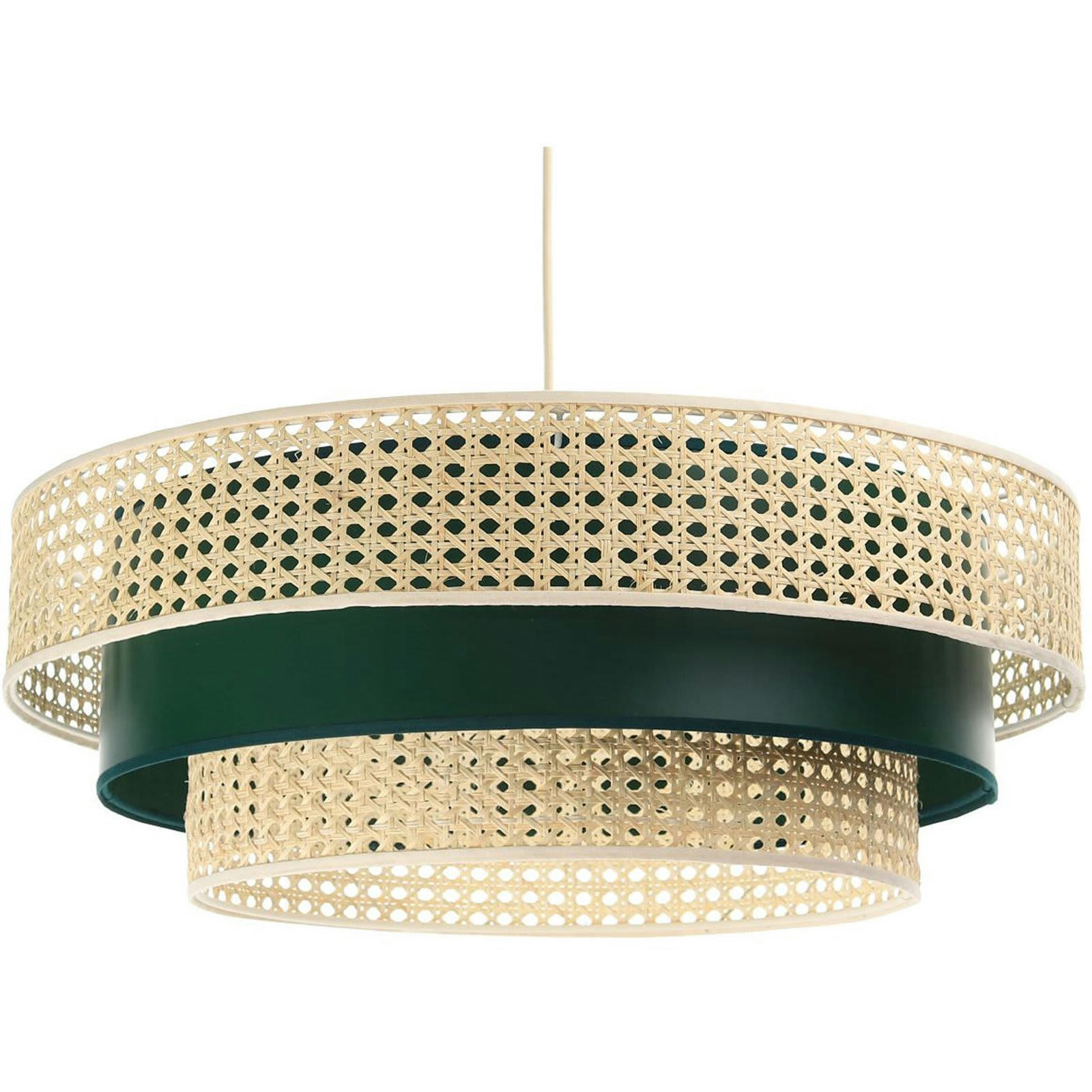 ROTANG - Suspension Rotin Beige 60x60x20 cm