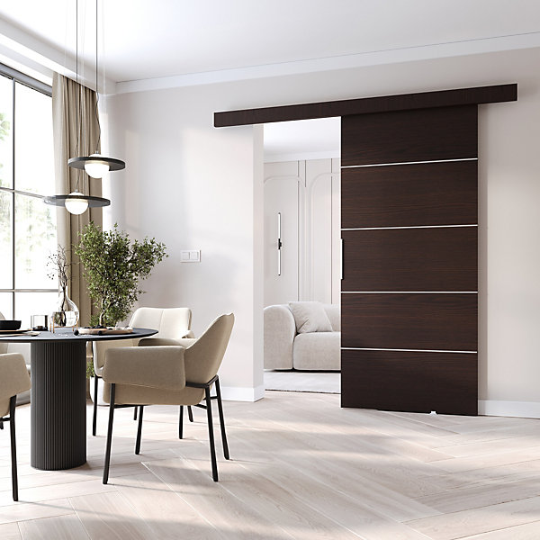 MINIO go for it porte coulissante CLEAN B 96 cm Portes de chambre, Wenge