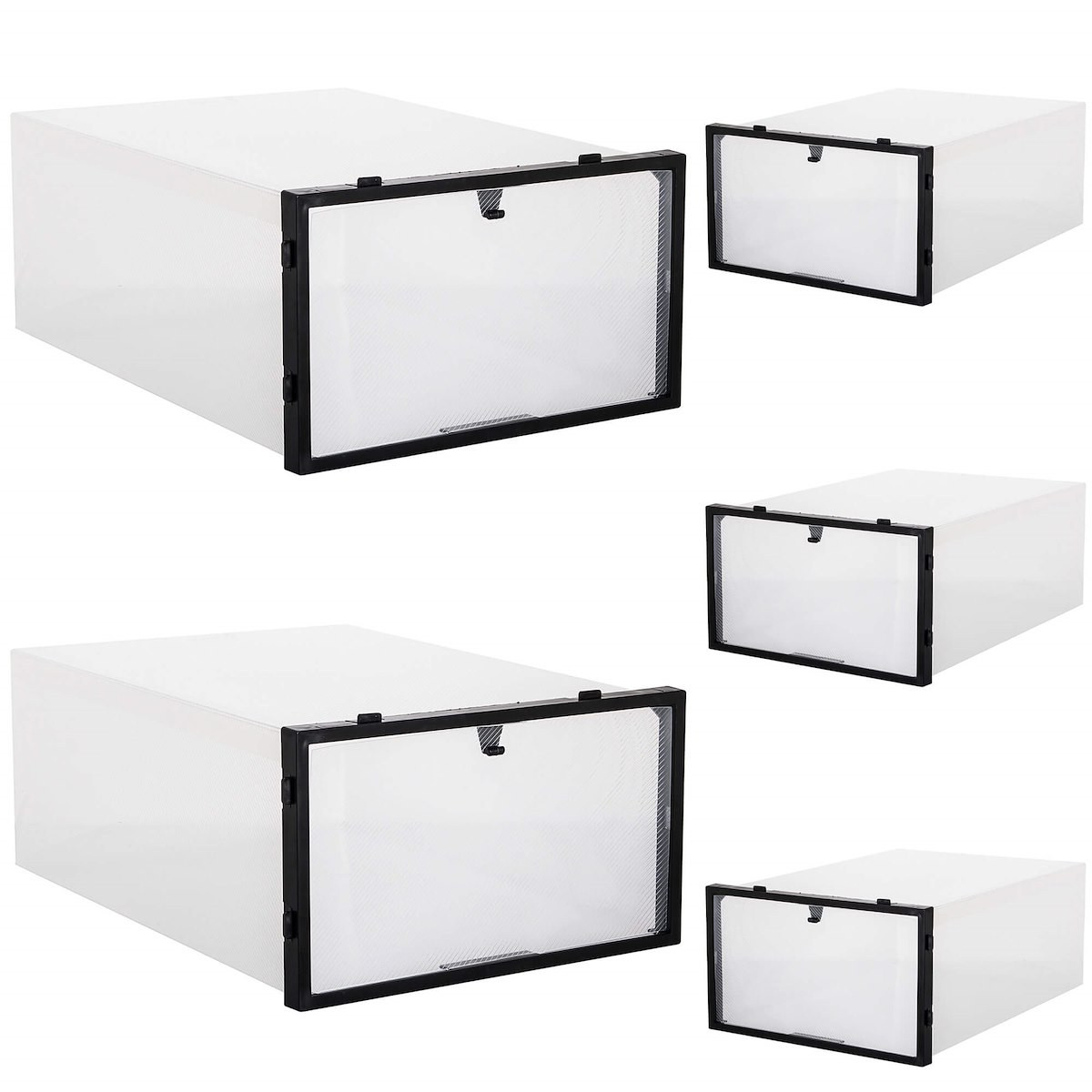Organizery na buty 34x23x13,5 cm 5 szt. pojemniki z klapą