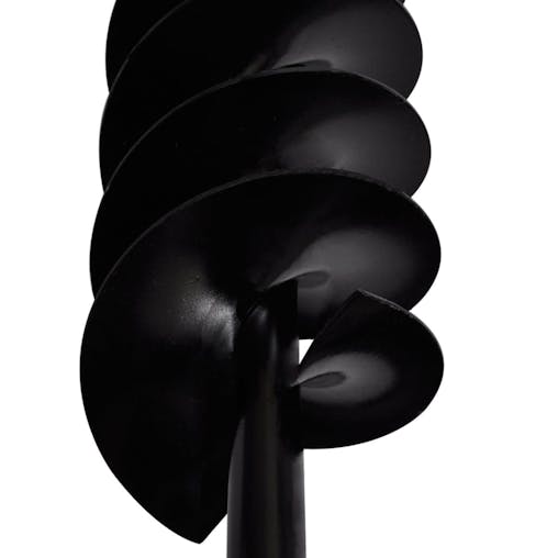 NNEVL Ground Drill with Handle Auger Bit 100 mm Double Spirals Steel Black