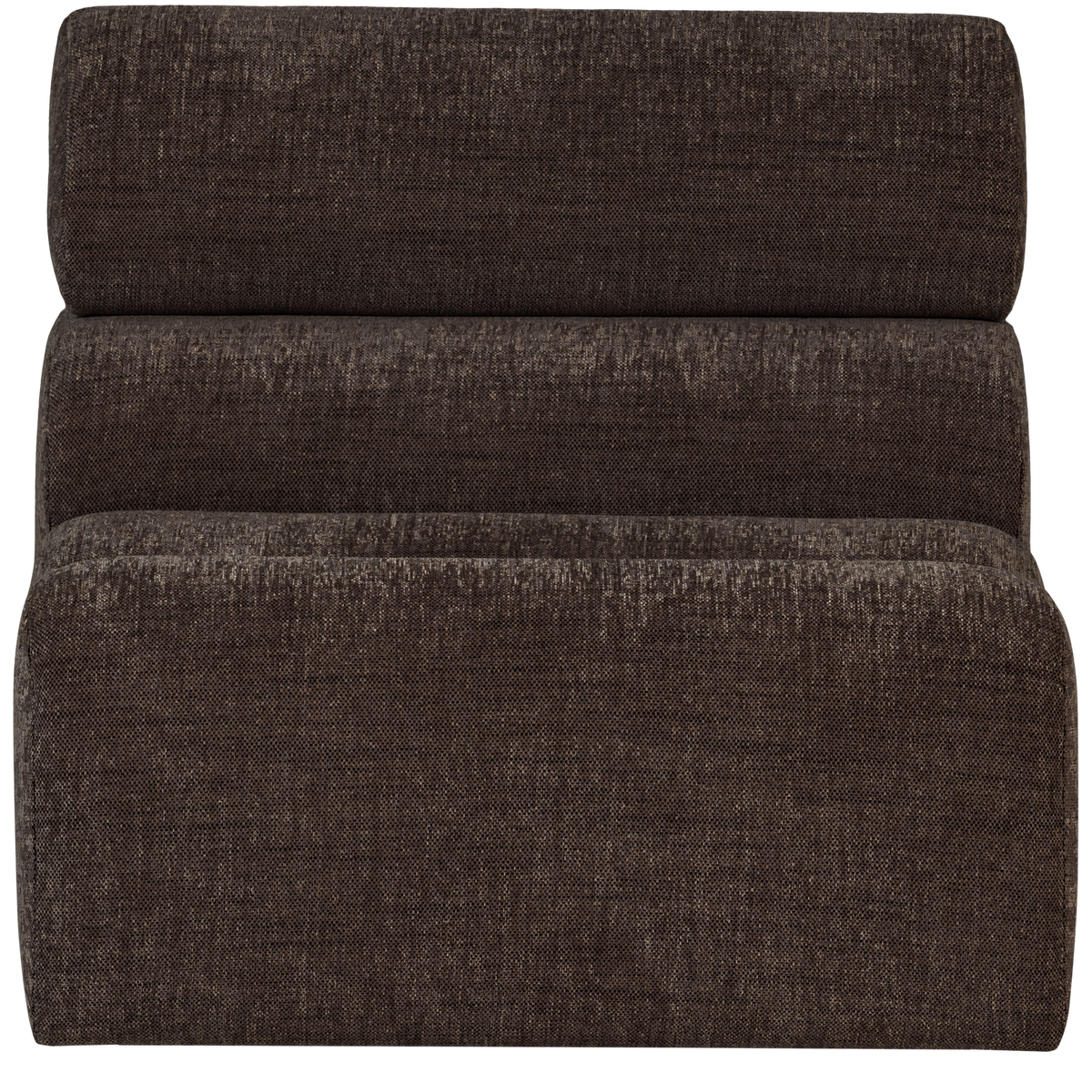 WOOOD 1-zits element bank Novi - Polyester - Donkerbruin Melange - 86x82x113