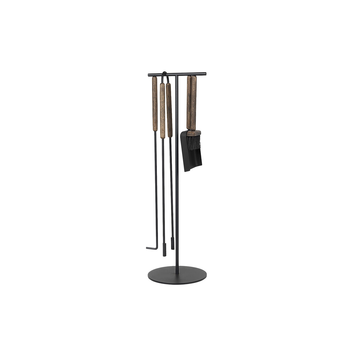 ASHI Fireplace Set 5 pcs, brown