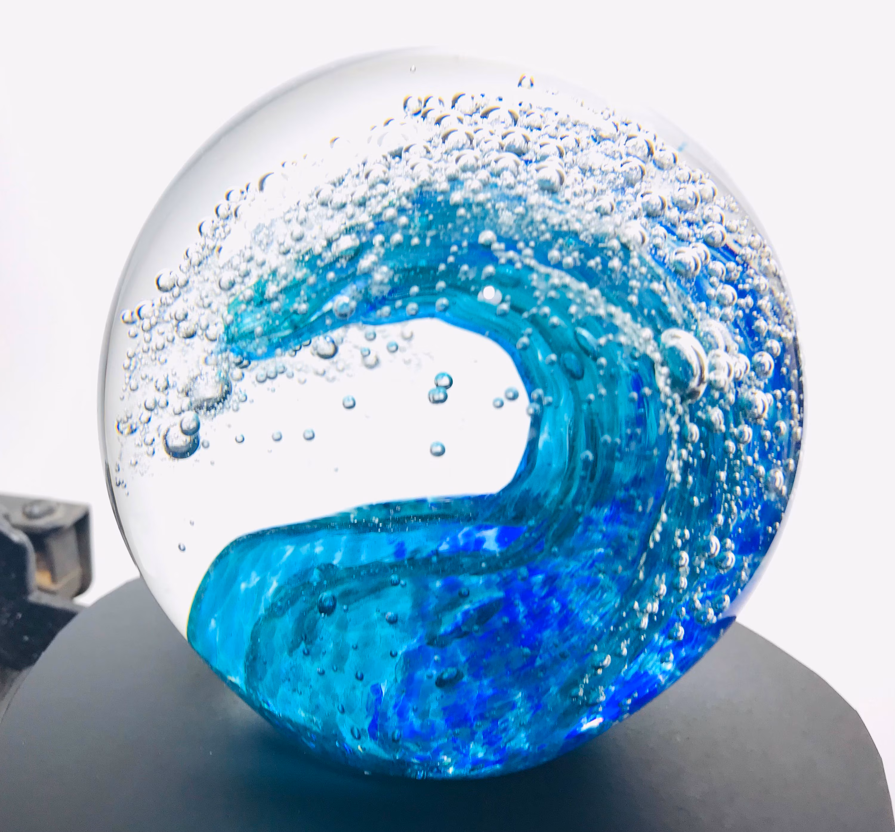 Glass Ocean Wave (NEW) Hand-Made from Molten Glass - Each is Unique!