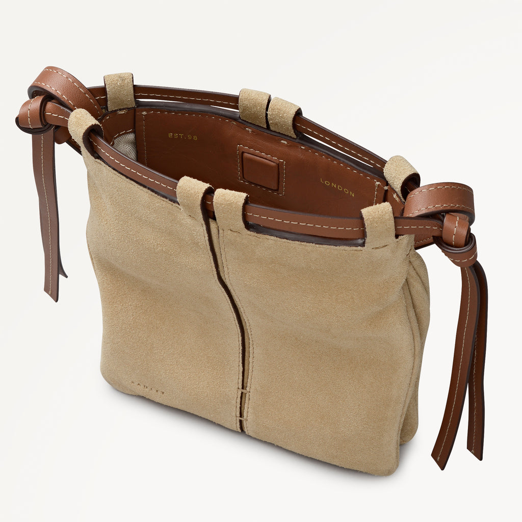 The Connaught - Suede - Small Open Top Cross Body