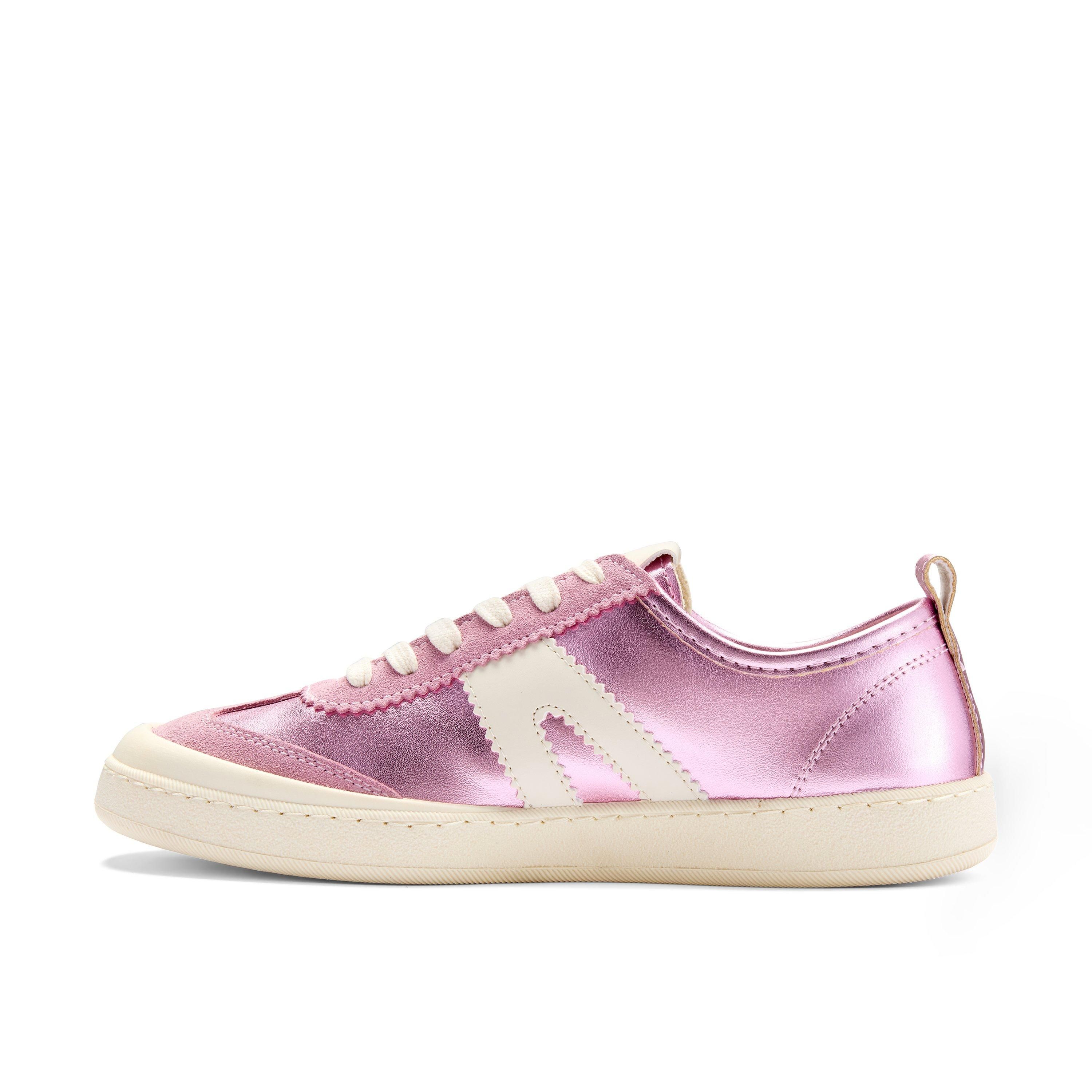Clarks Coralea Lace Pink Metallic Trainers
