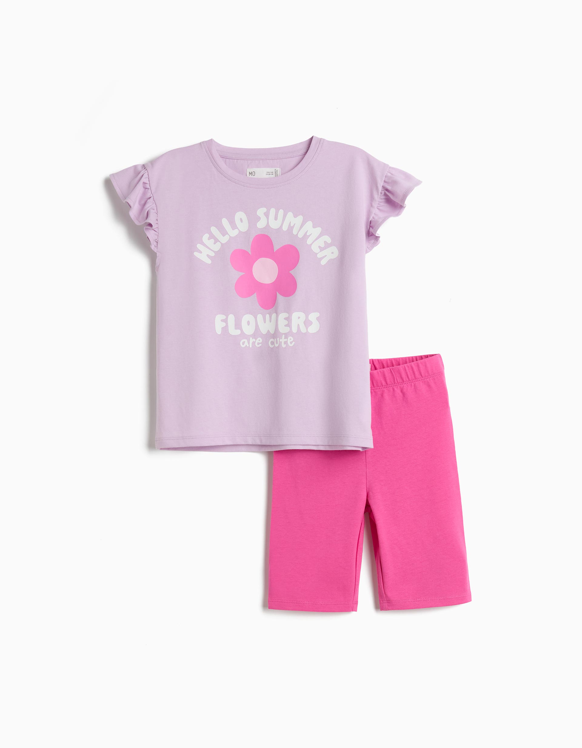 Conjunto T-shirt e Leggings, Menina, Roxo Claro
