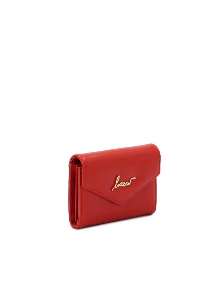 Small red wallet with gold KAZAR logo
