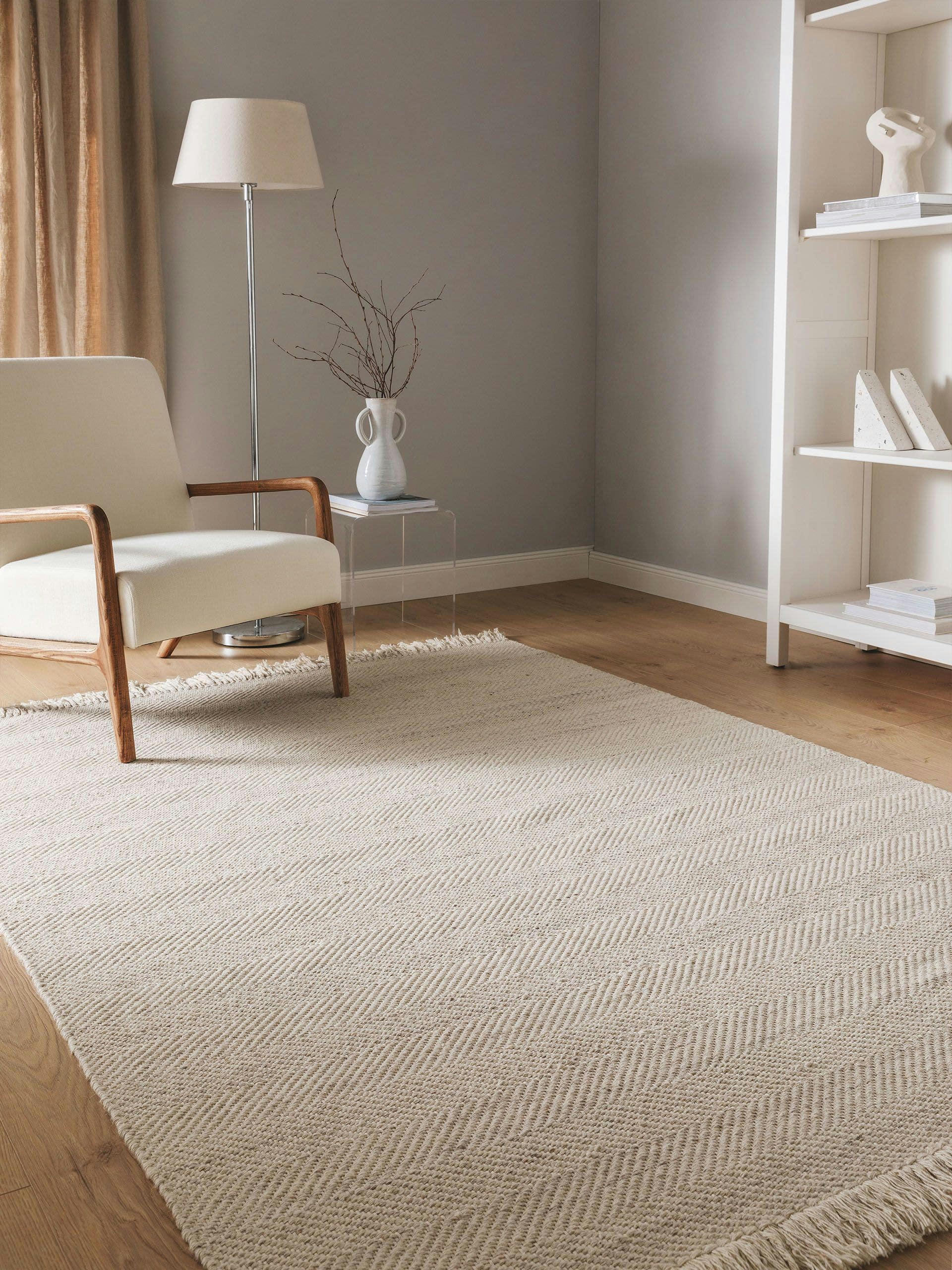 LARS - Tapis de laine crème 120x170