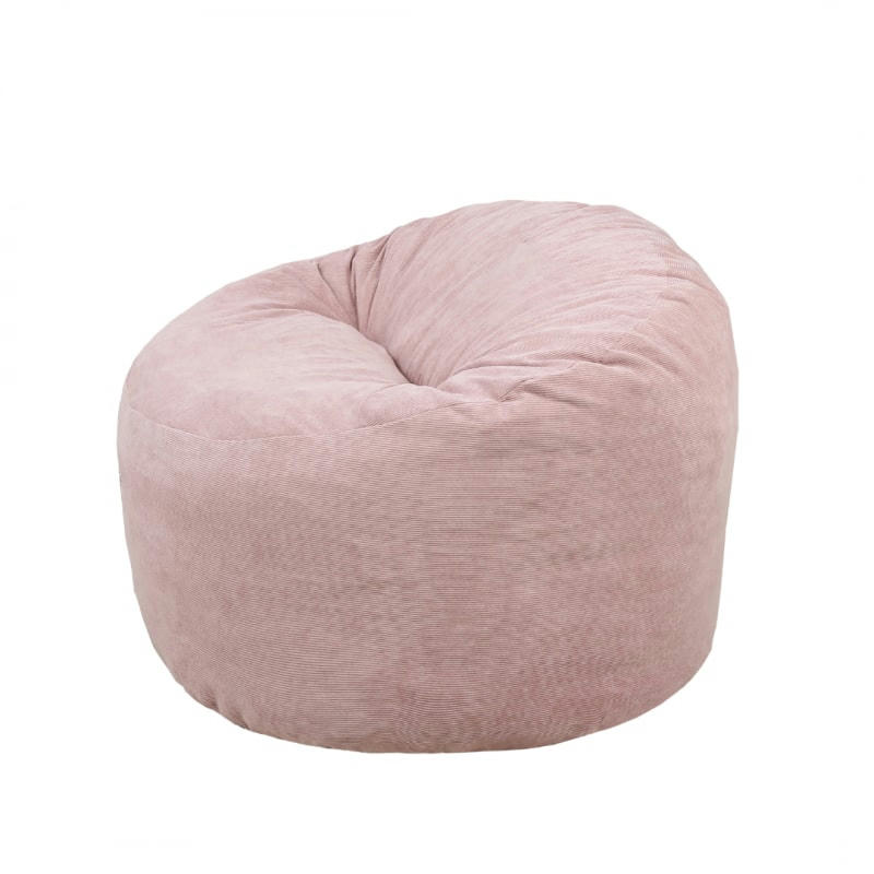 - Pouf  Velours Côtelé Rose 100 cm