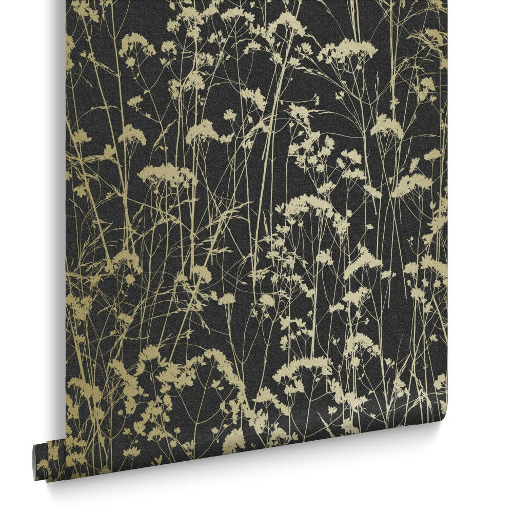 - papier peint grace deep night  noir or 1005x52cm