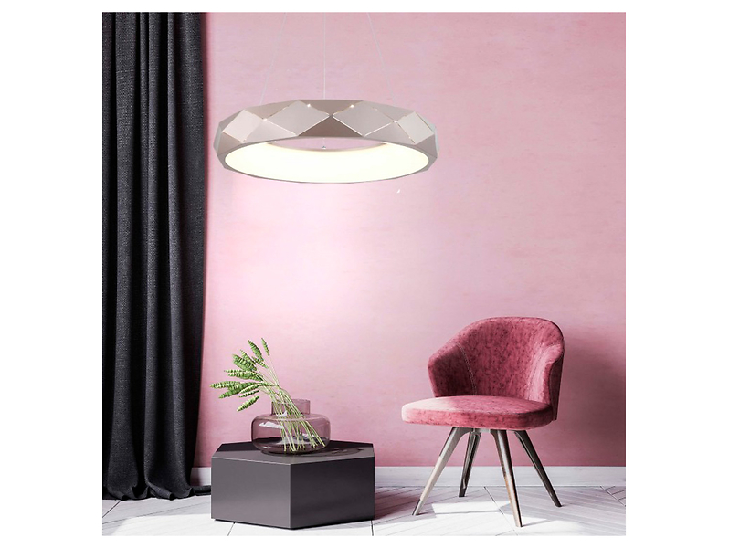 Lampa wisząca Reus LED metalowa złota