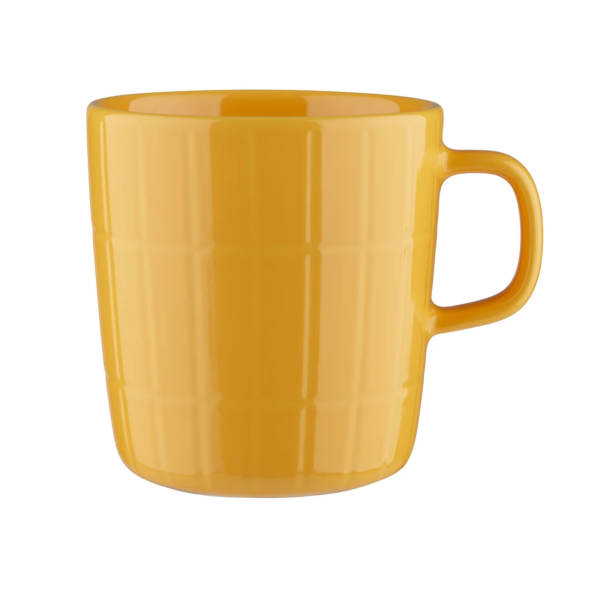 Marimekko - Oiva Tiiliskivi Becher mit Henkel, 400 ml, safran