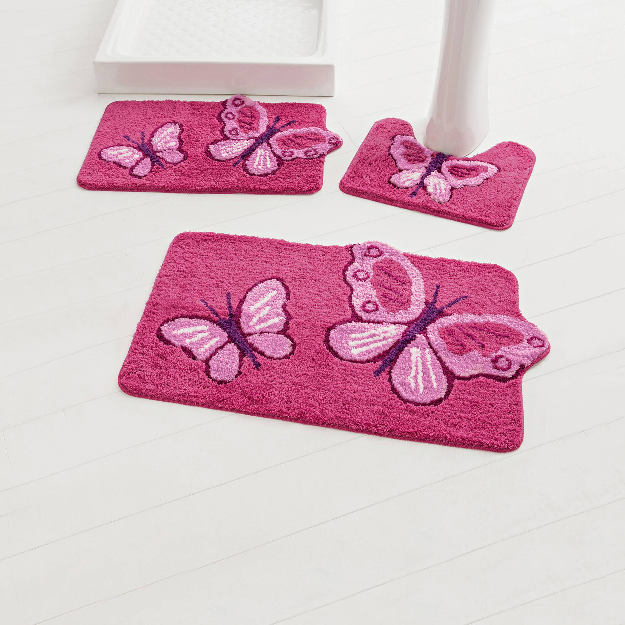Tapis de bain fantaisie Papillons