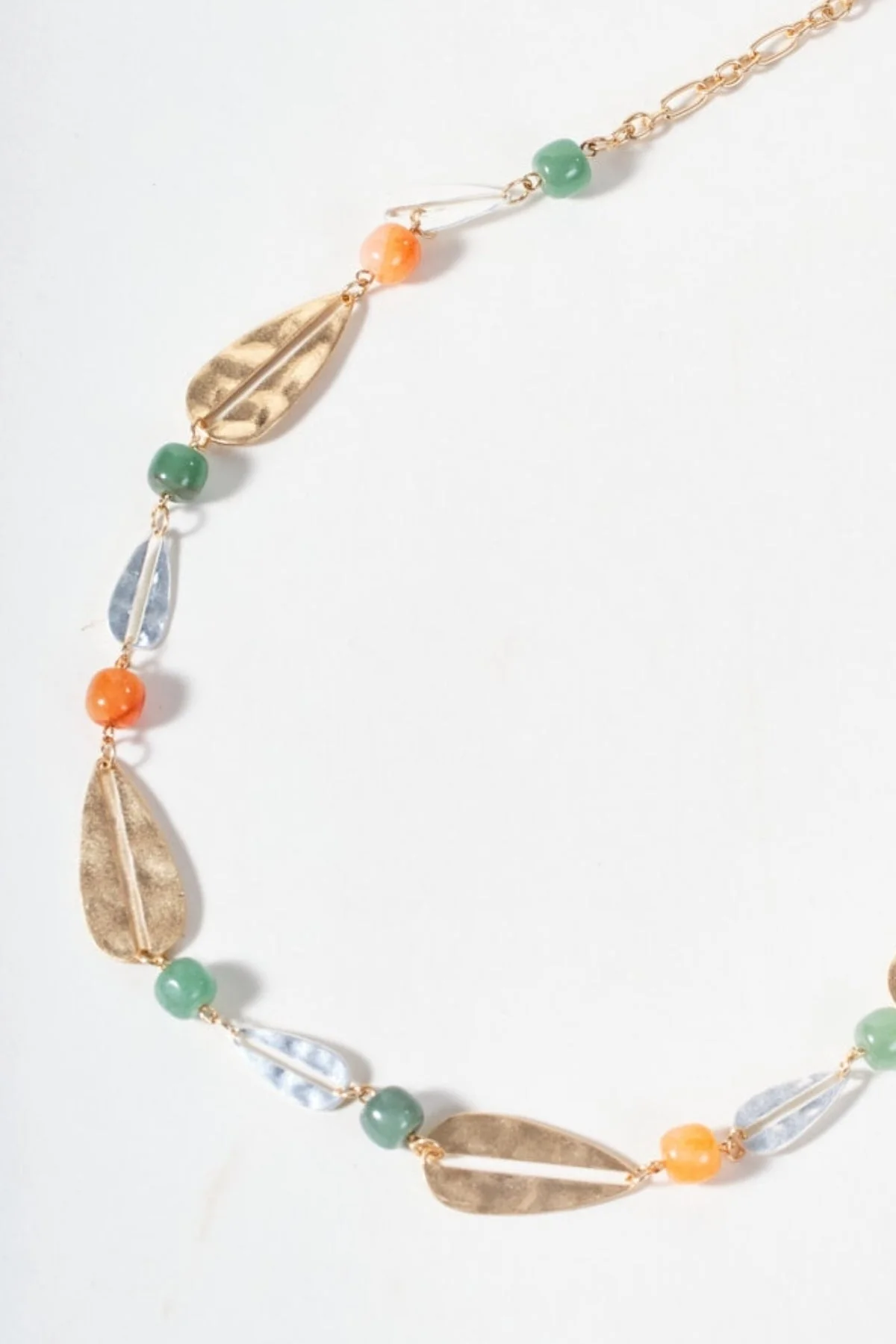 Multi Stone Long Necklace