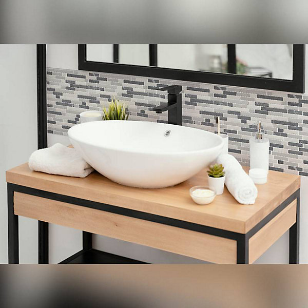 MAT INTER - Feuille 297x300x9mm - Multiformat marbre mix gris / blanc