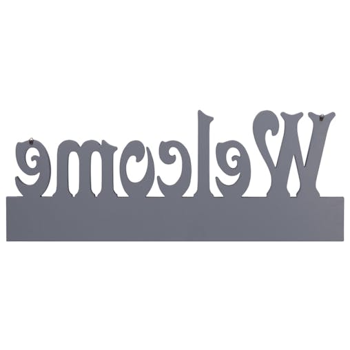 NNEVL Wall Mounted Coat Rack WELCOME Grey 74x29.5 cm