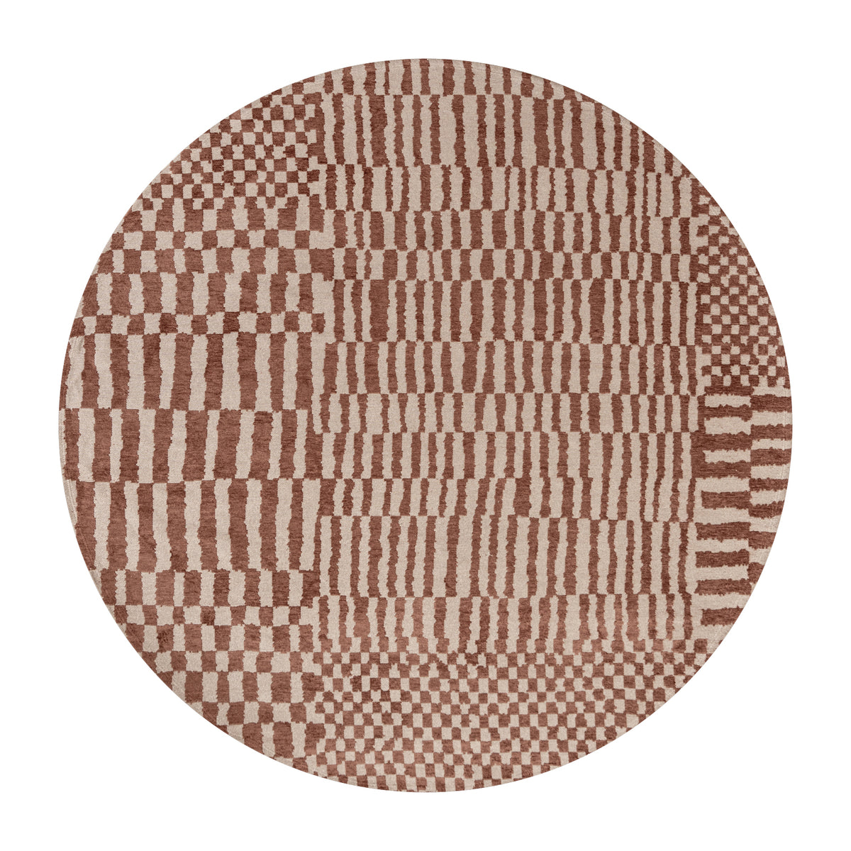 Ecorugs vloerkleed Ksar - rood - 140x140cm