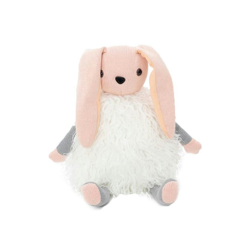 MONTESSORI - Coussin lapin Clara 100% coton rose
