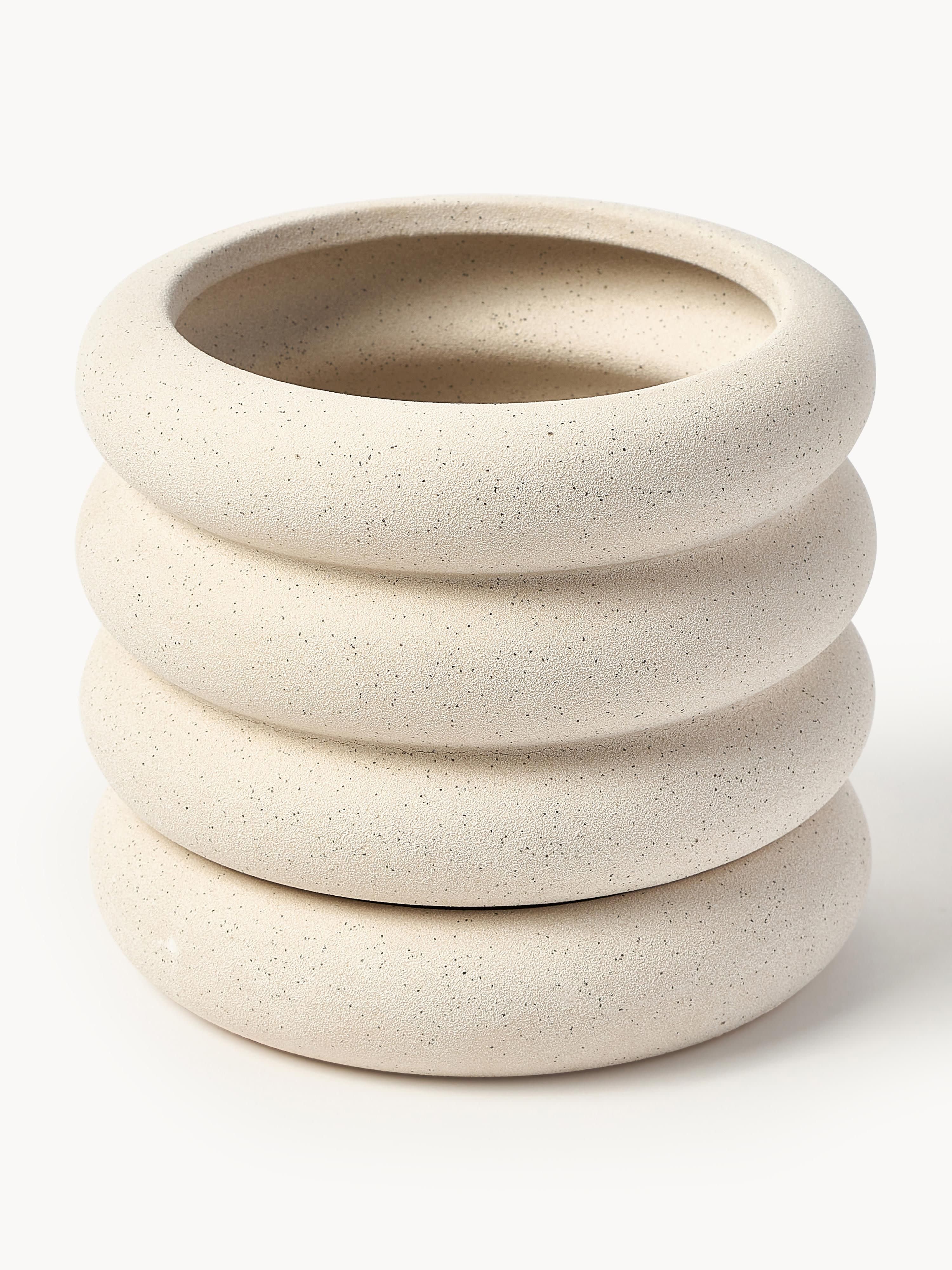 Kleiner Blumentopf Rudi mit Unterteller, H 16 cm