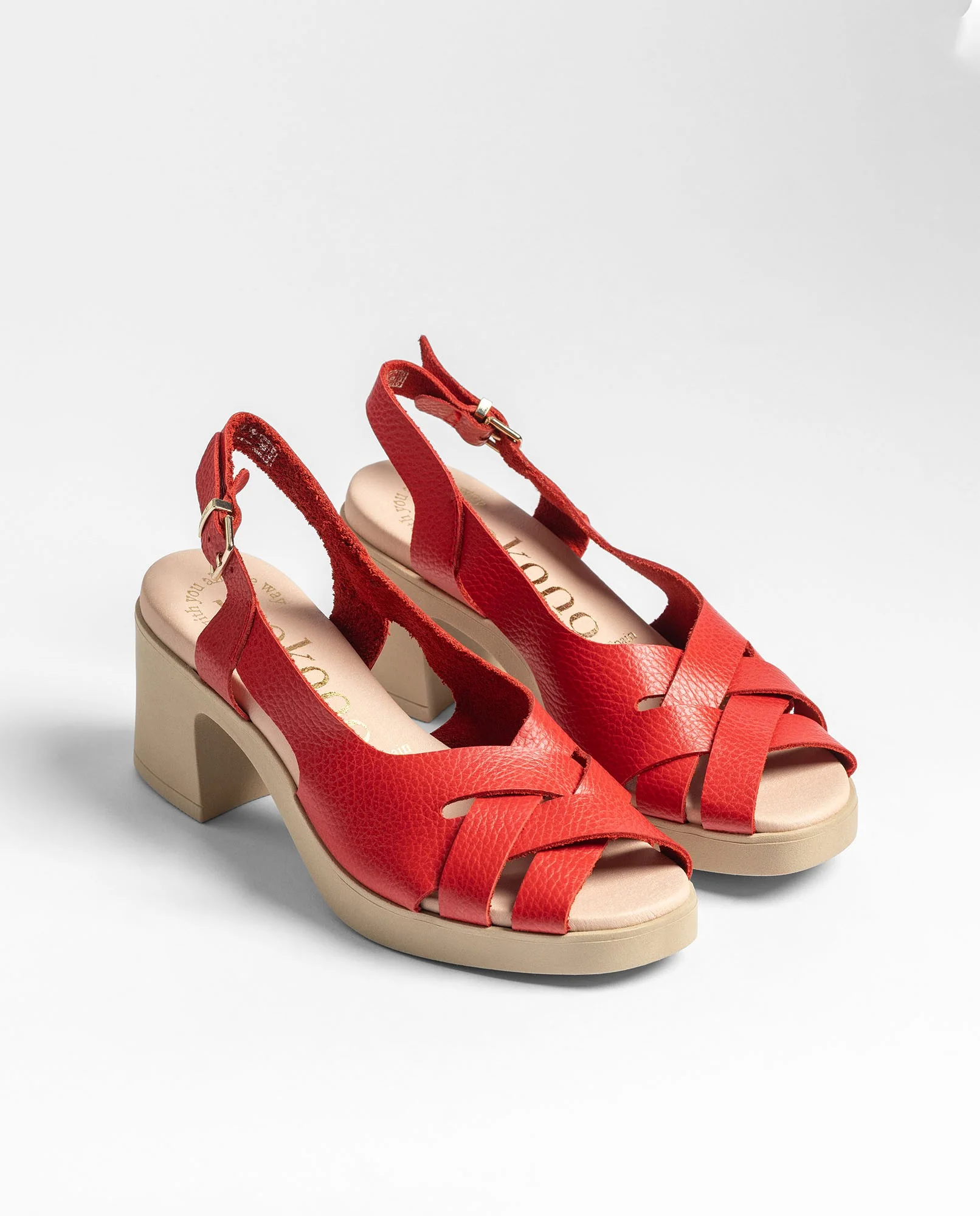 Sandalia de tacón BLAY-263 rojo