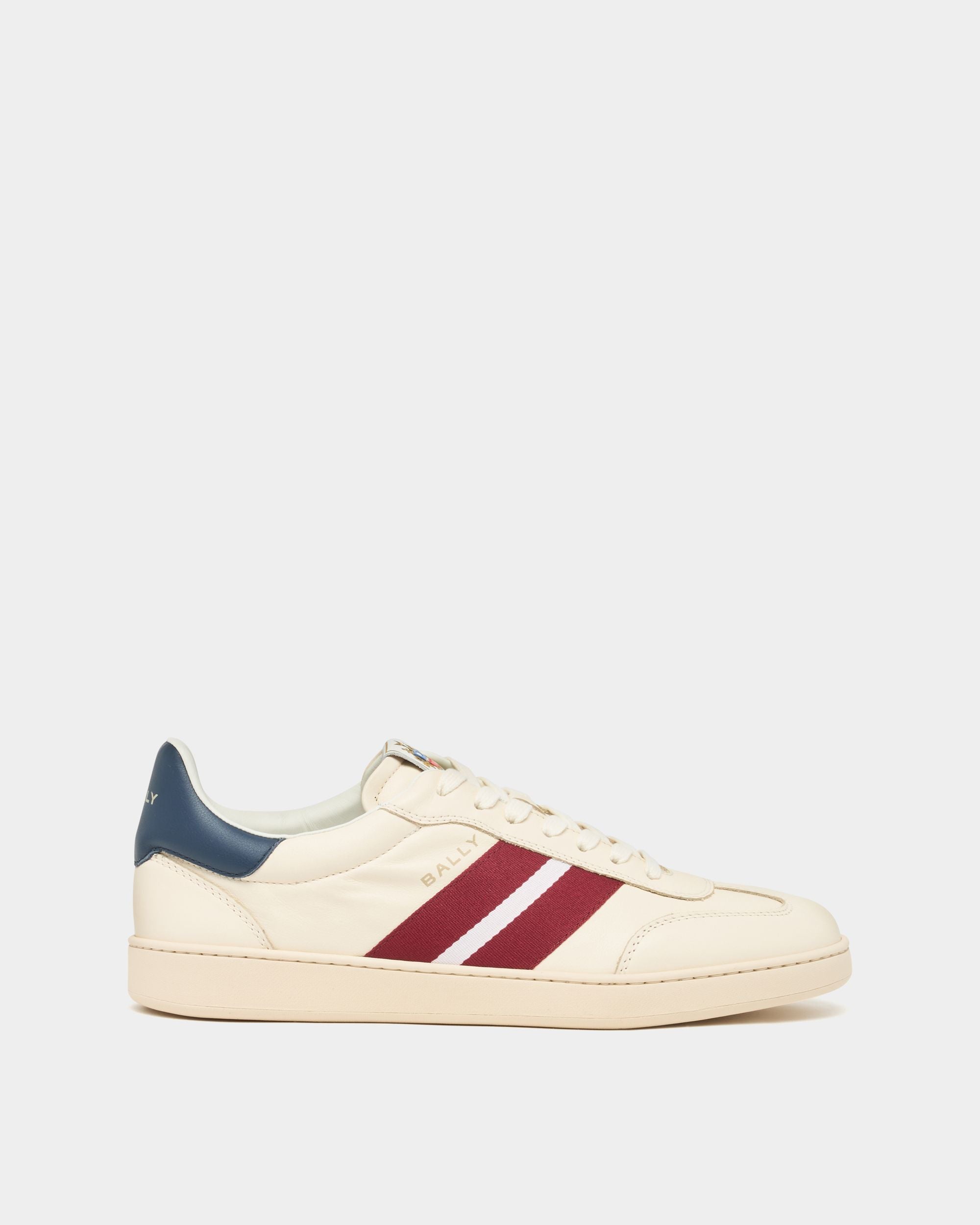 Retro Crest Sneaker aus Leder in Weiß