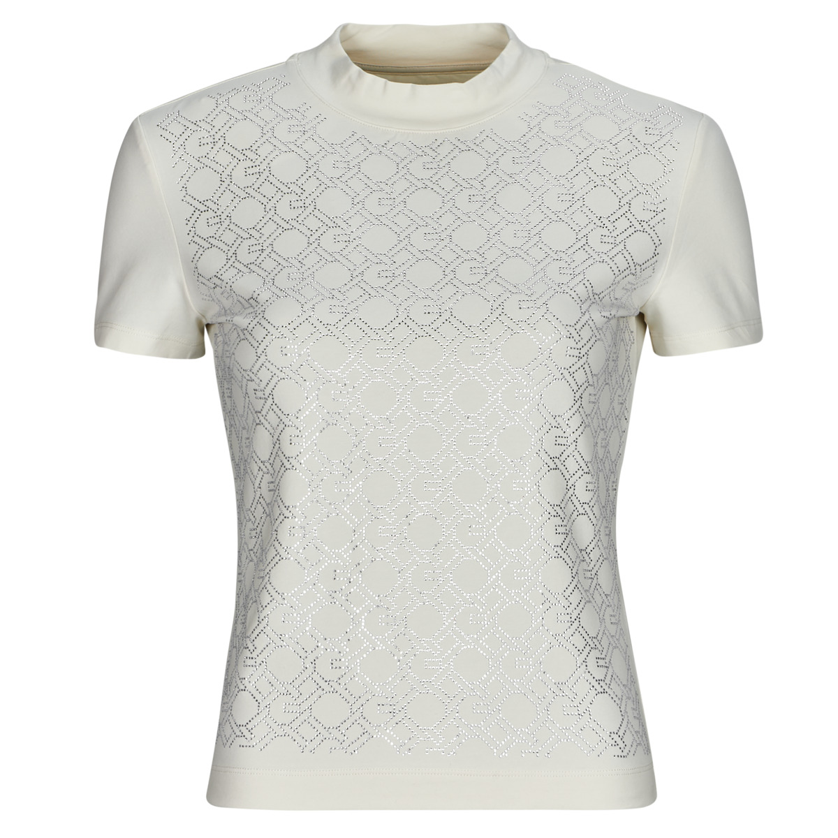 Guess - MOCK NECJK ALL OVER LOGO - White
