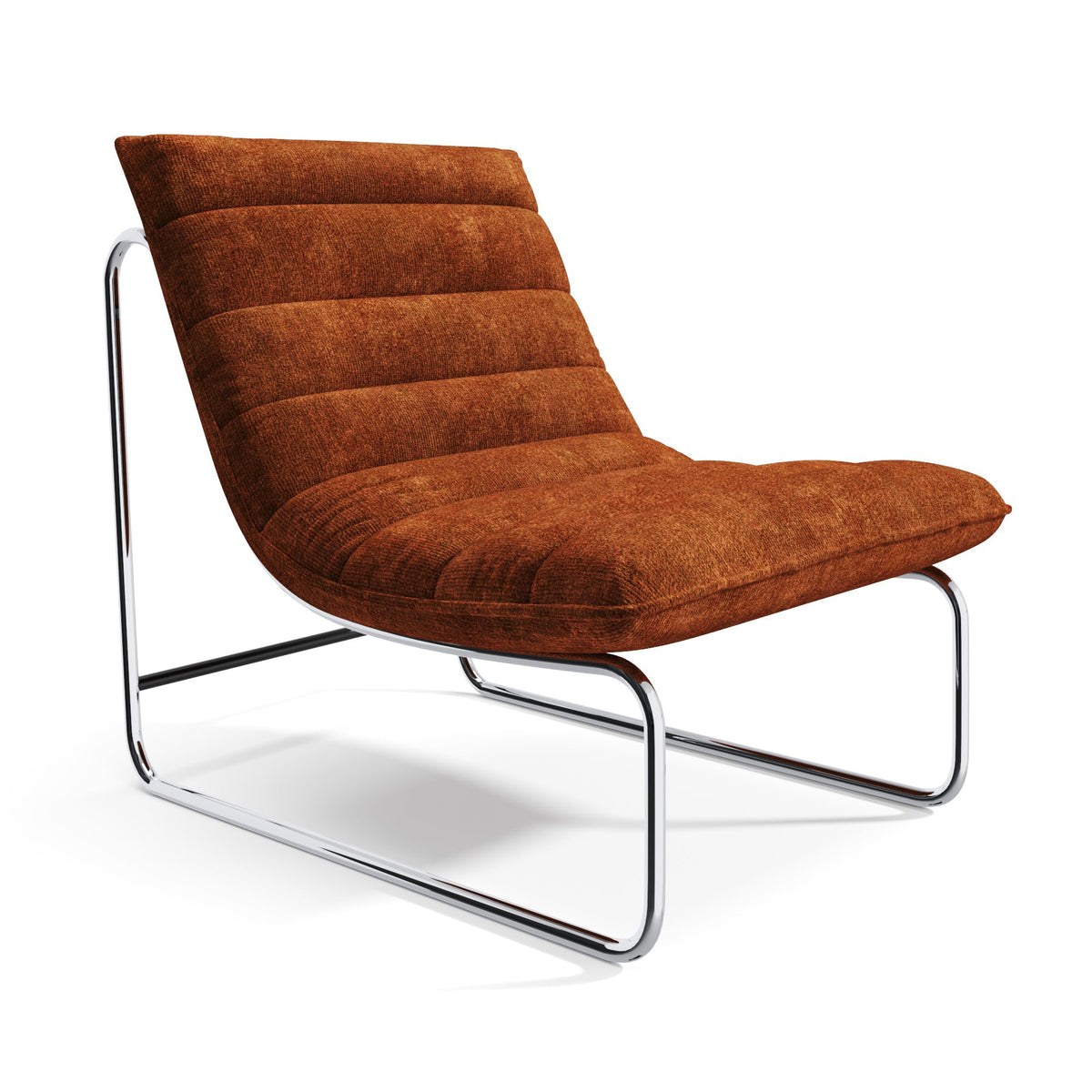 Sia Home - Fauteuil VINTY - Fluweel met structuur - Terracotta - 67.5cm