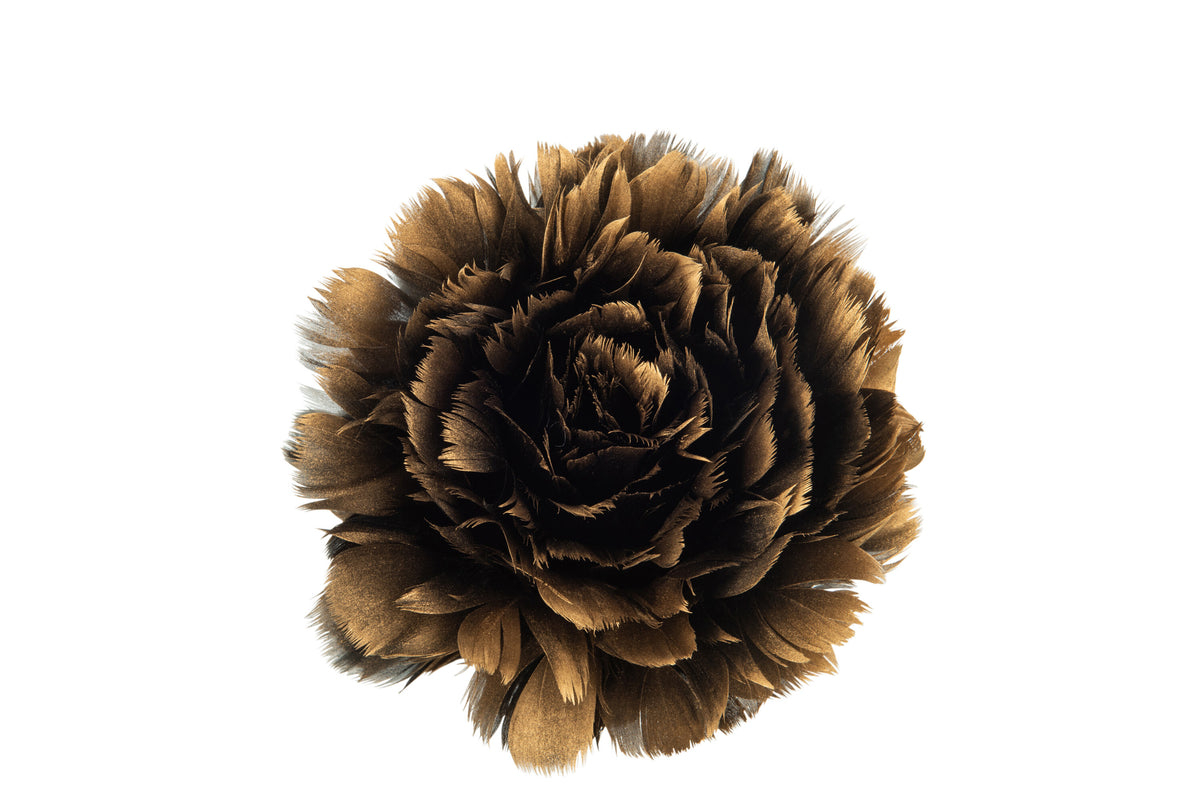 J-Line decoratie bal Losse Veren - veren - goud