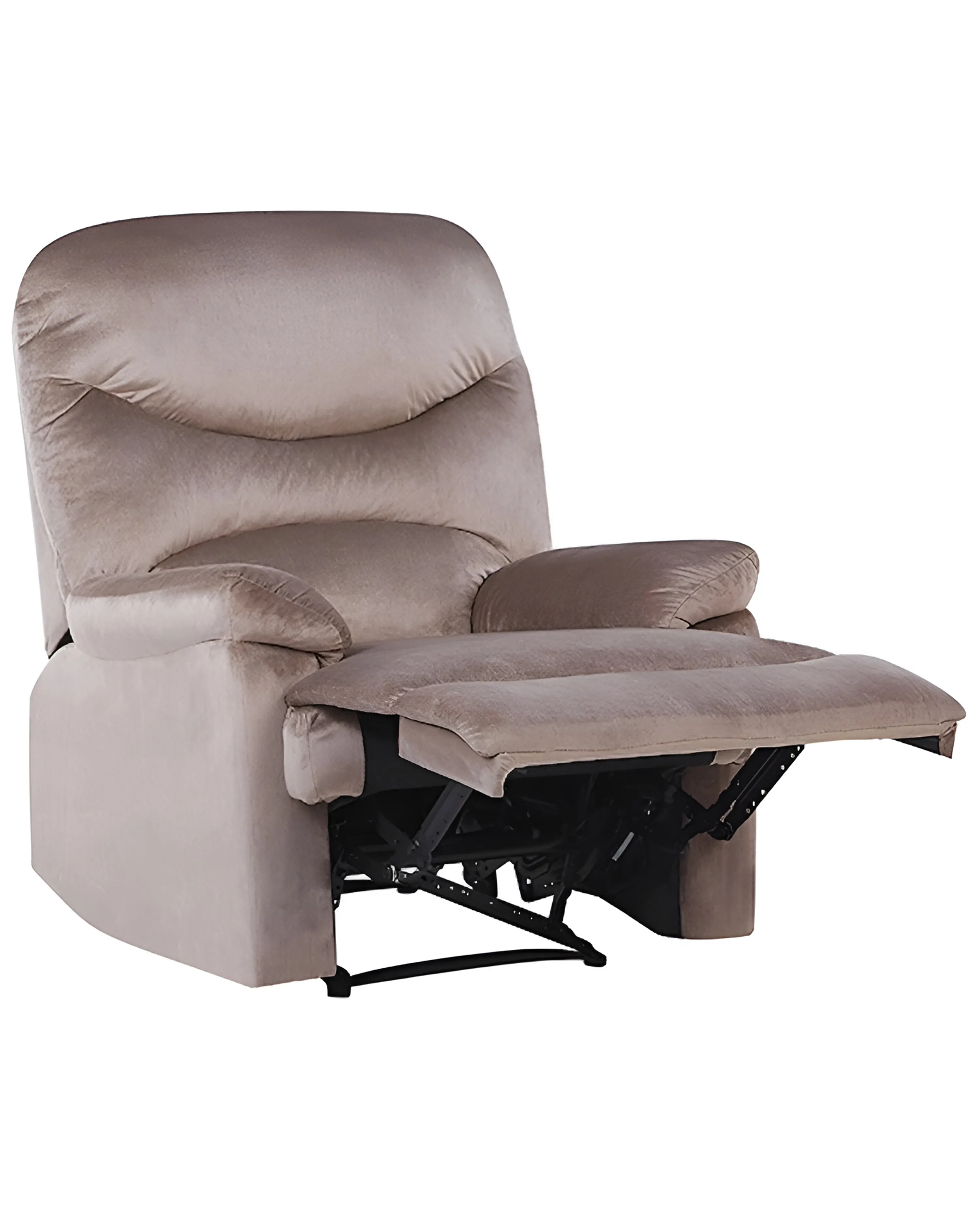 Recliner Chair ESLOV with Footrest Velvet Taupe Beige