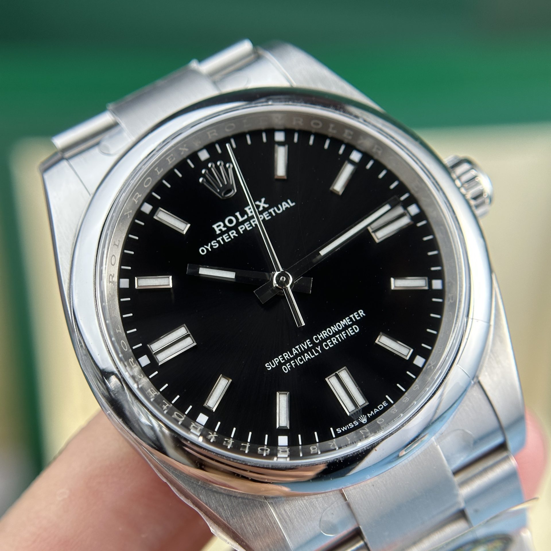 Rolex Oyster Perpetual 126000 904L Steel Black Dial 36mm Oyster Super Clone