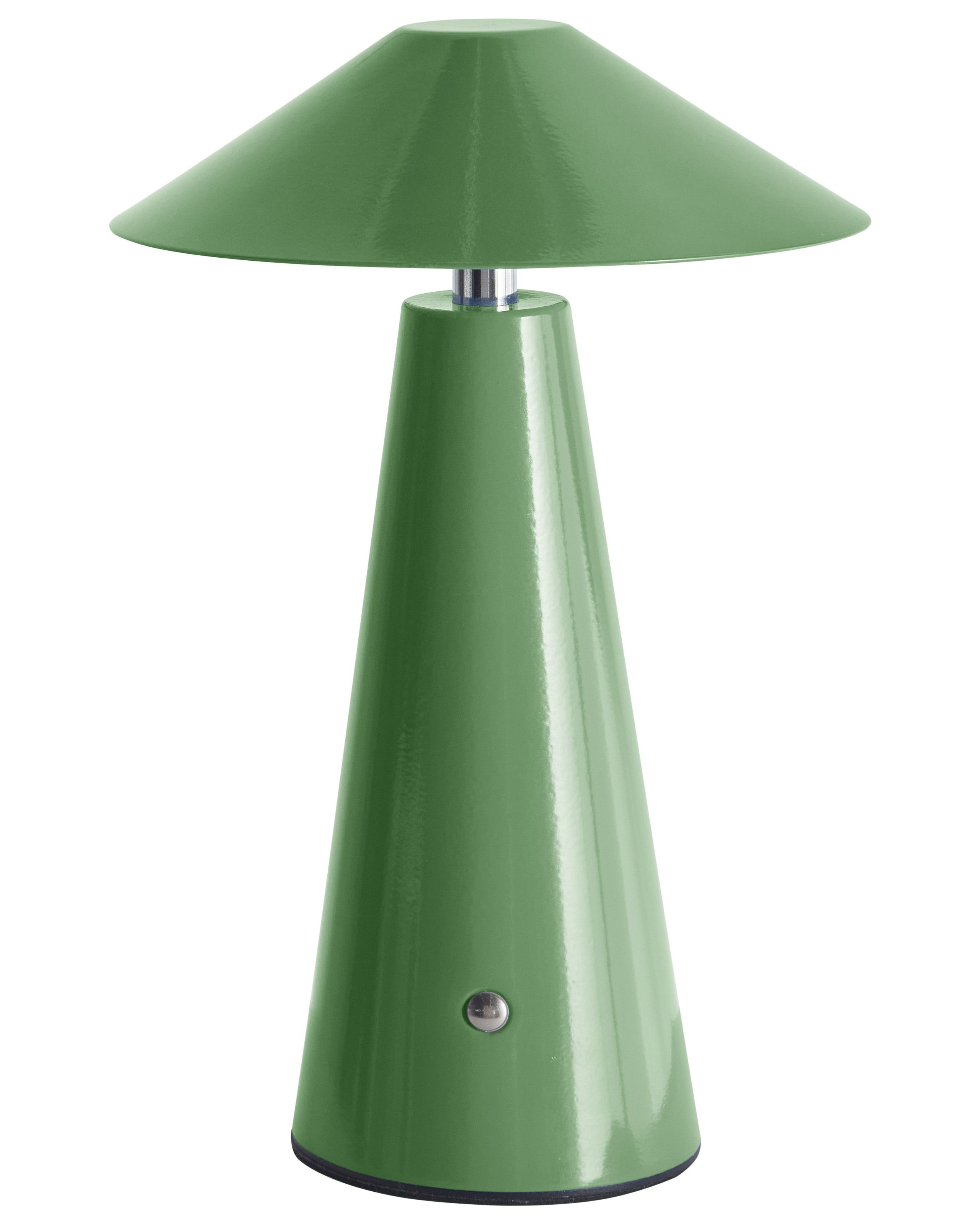 Nowoczesna lampa stołowa LED metalowa zielona