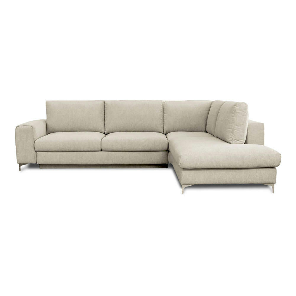 FIESOLE - Canapé 4 places tissu angle droit beige