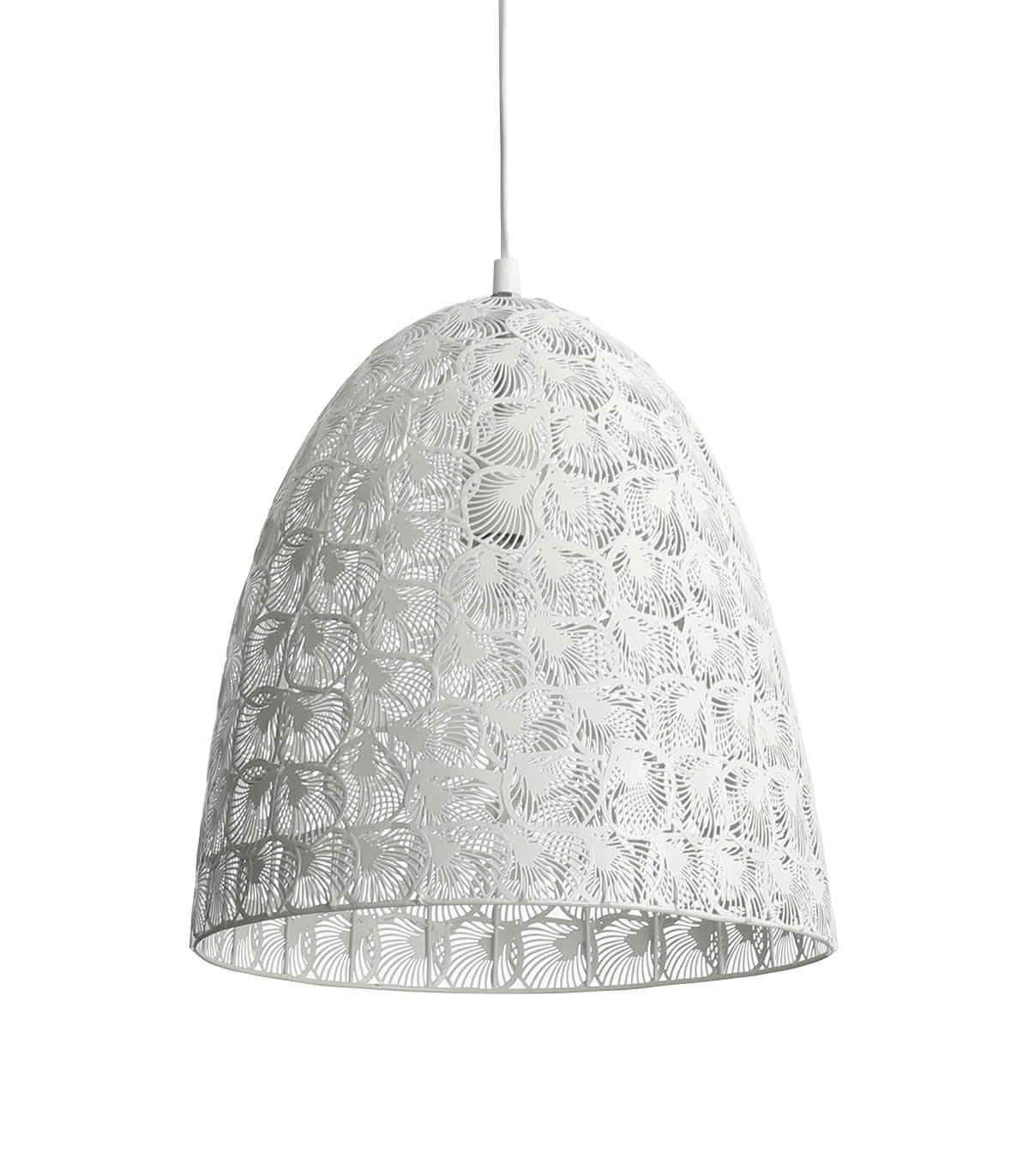 APPOLINE - Suspension en métal blanc d. 30 cm