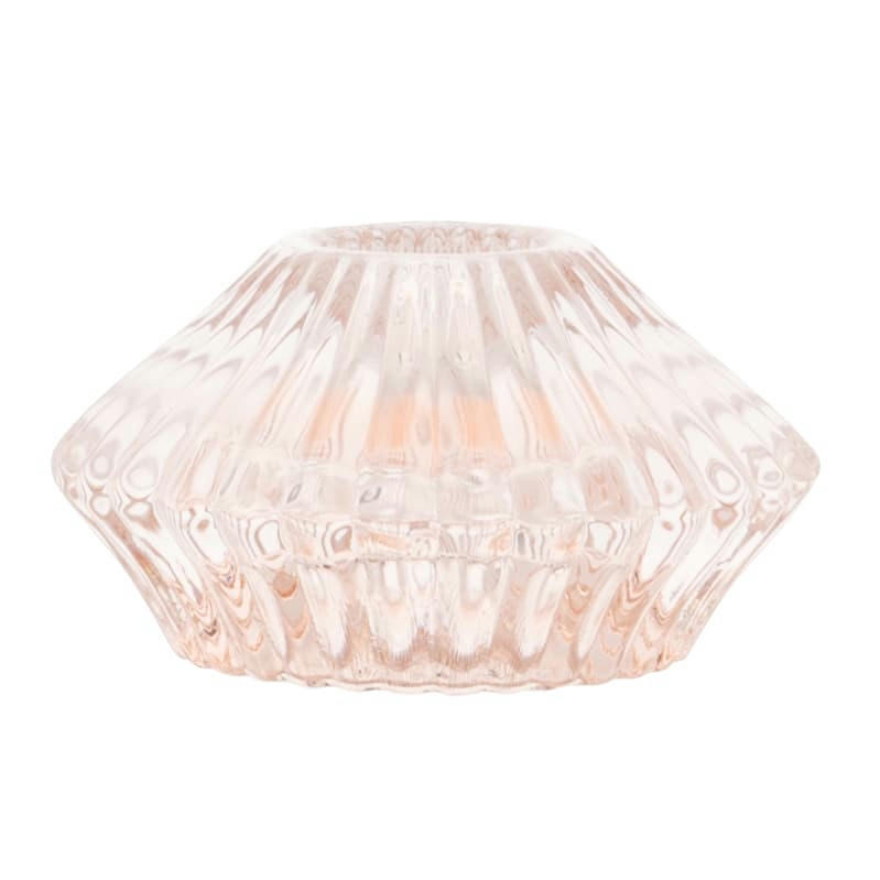 - Photophore en verre rose