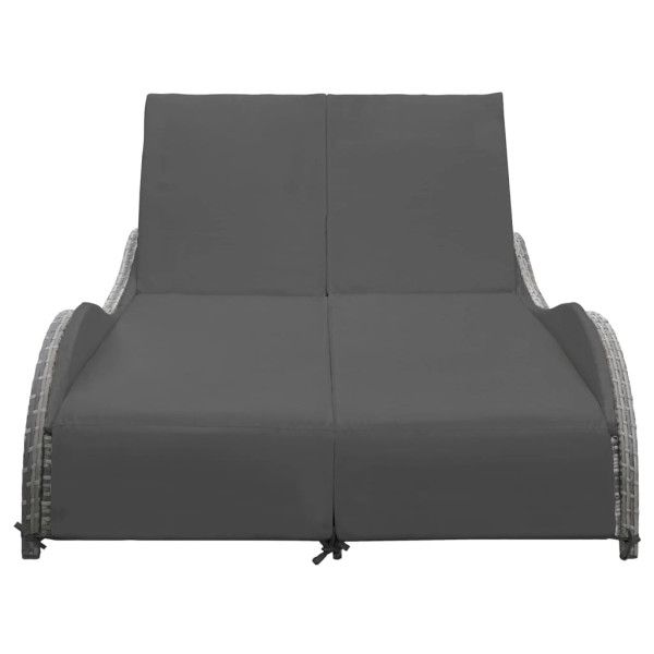 Leżak Antracyt 200 x 132 x 45 cm Technorattan vidaXL