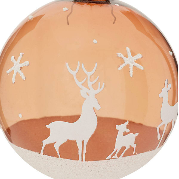 Bdn verre 80mm renne bronze - feeric lights &christmas