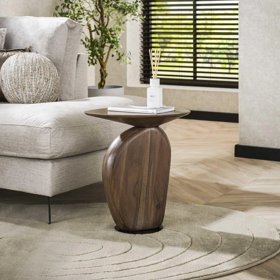 Bijzettafel Bruin Acaciahout - 45x36x50cm - Art