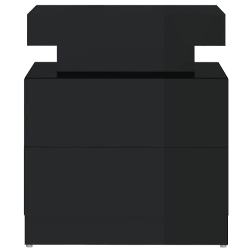 NNEVL Bedside Cabinet High Gloss Black 45x35x52 cm Chipboard