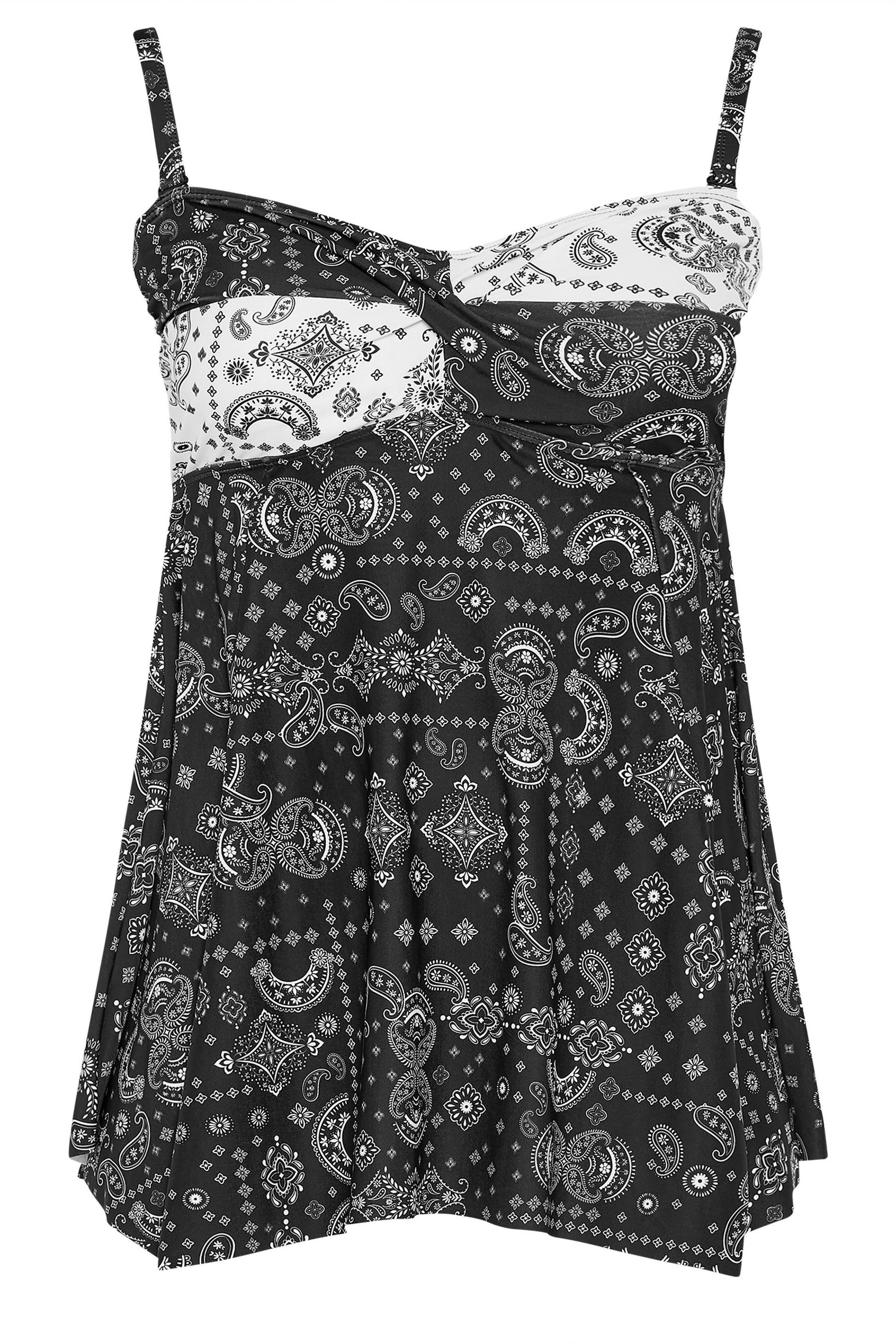 Yours Bandana Print Hanky Hem Tankini Top