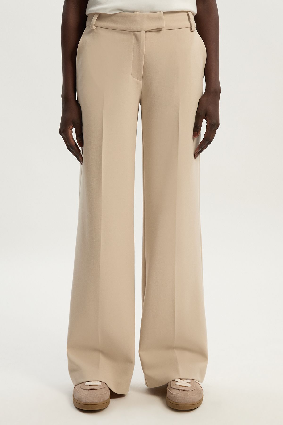 KarenMillen Compact Stretch Essential Tailored Straight Leg Trouser