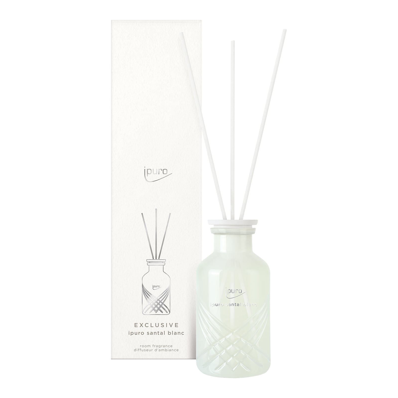 ipuro EXCLUSIVE Raumduft Santal Blanc Weiß, 240 ml