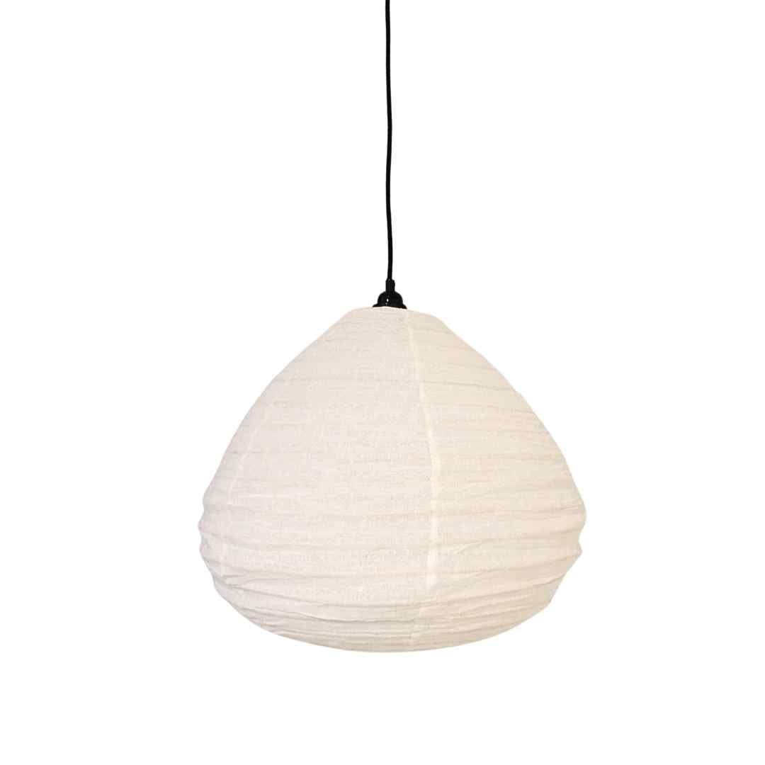 NOA MAY Hanglamp Dome - off white - linnen - Large - Ø 50 cm / H 42 cm