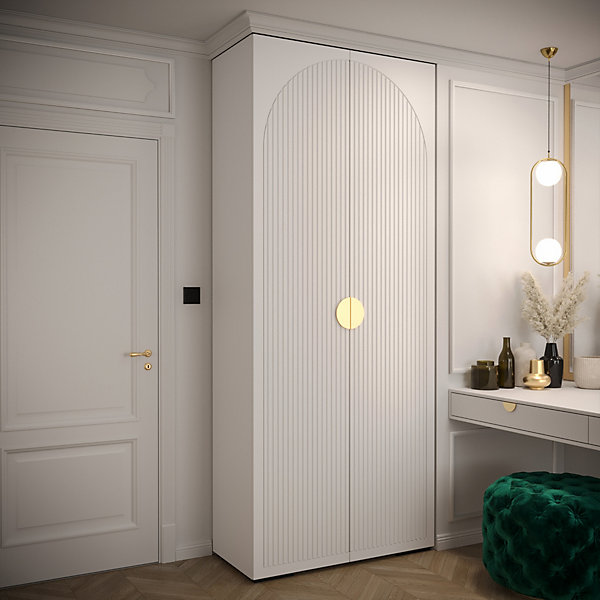 Armoire Manhattan Ryfel 1 a portes battantes H. 236,7 x L. 100 x P. 47, 2 portes