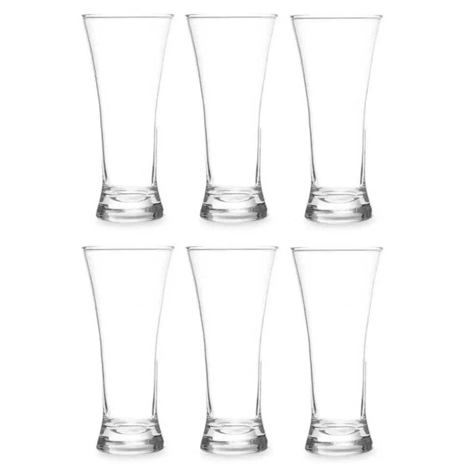 Vivalto Bierglazen - Flutes - transparant glas - 6x - 320 ml