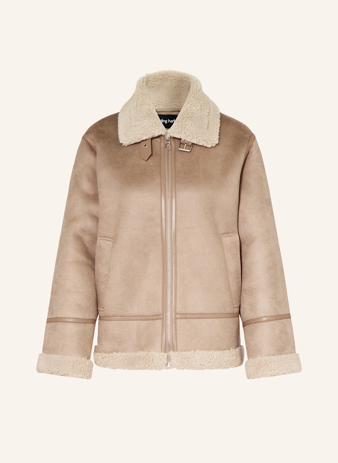 darling harbour Jacke in Lederoptik mit Teddyfell