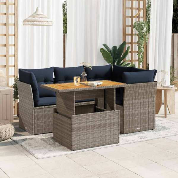 Zestaw Mebli Ogrodowych Stół Rattan Poduszki Do Ogrodu Na Taras Na Patio