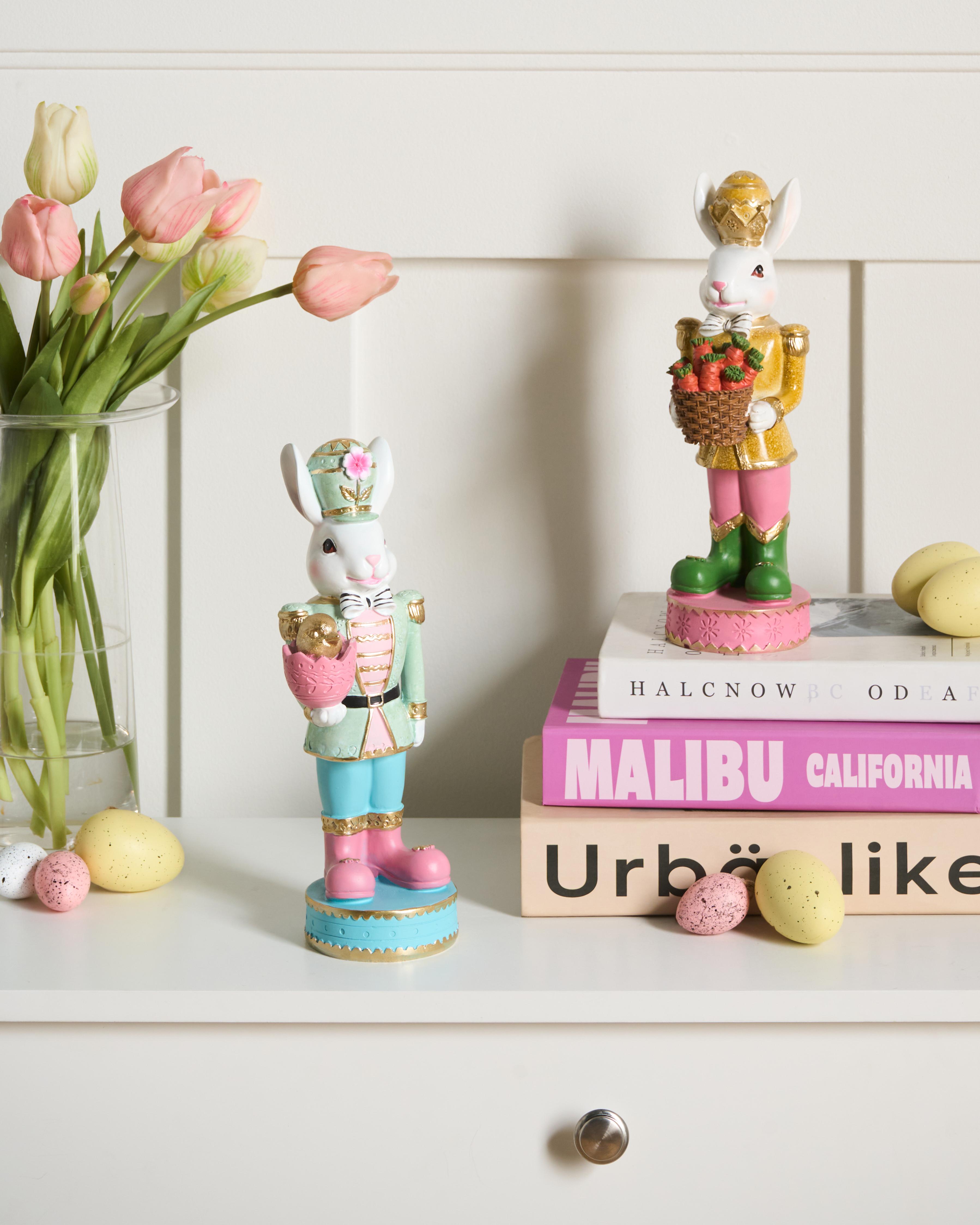 Set of 2 Figurines Rabbit SNAVE Multicolour