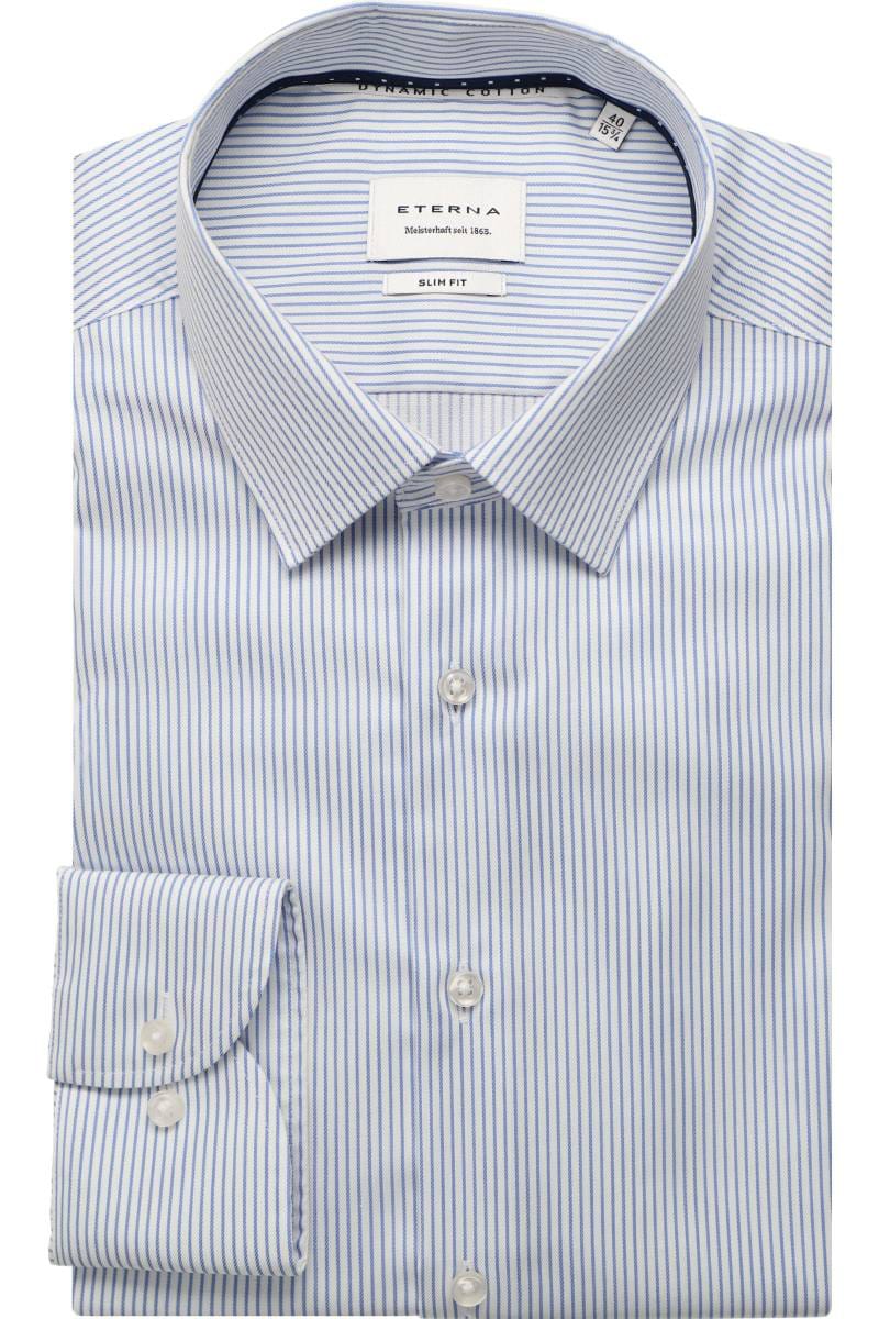 ETERNA Slim Fit Hemd blau, Gestreift