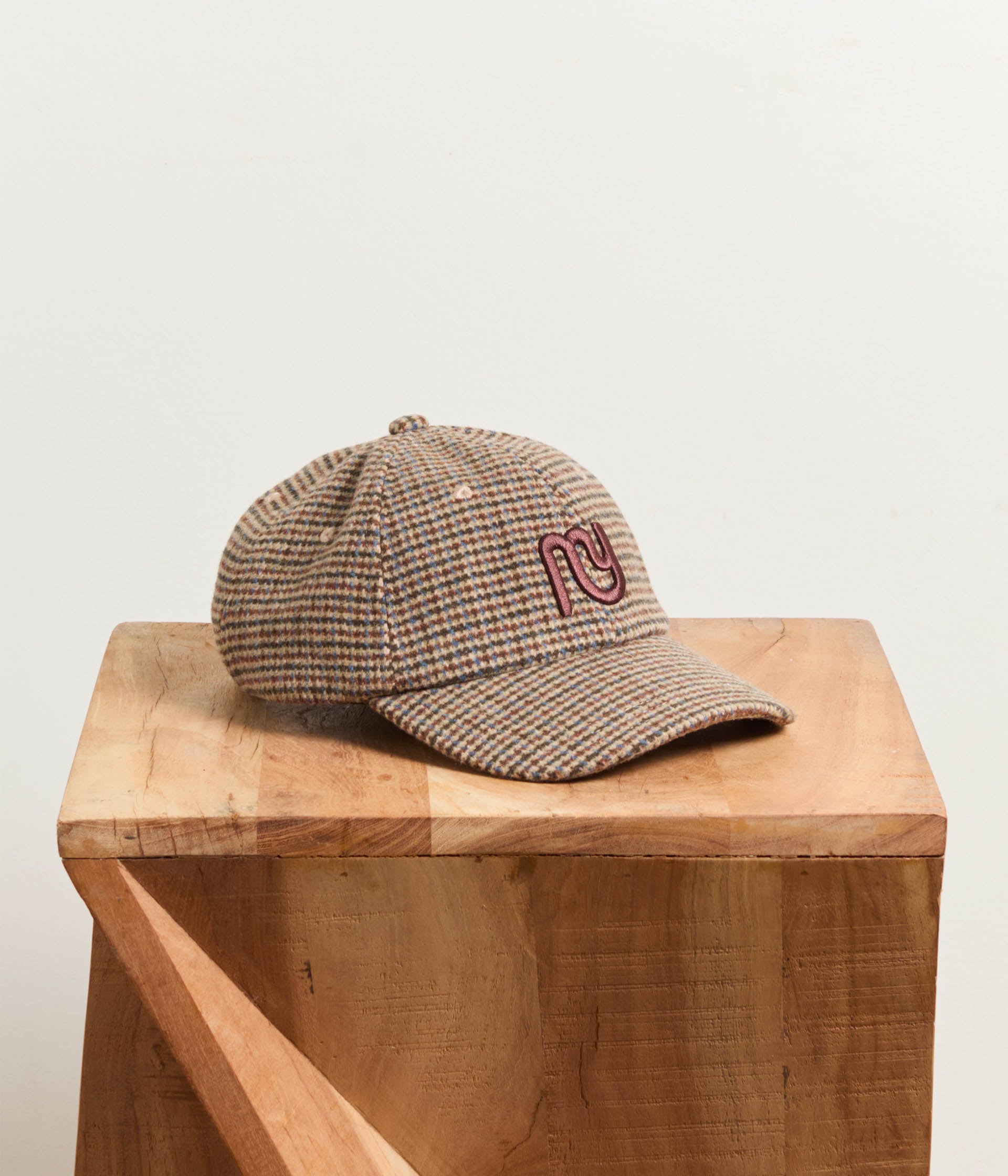 Casquette en tweed pied de poule Johan