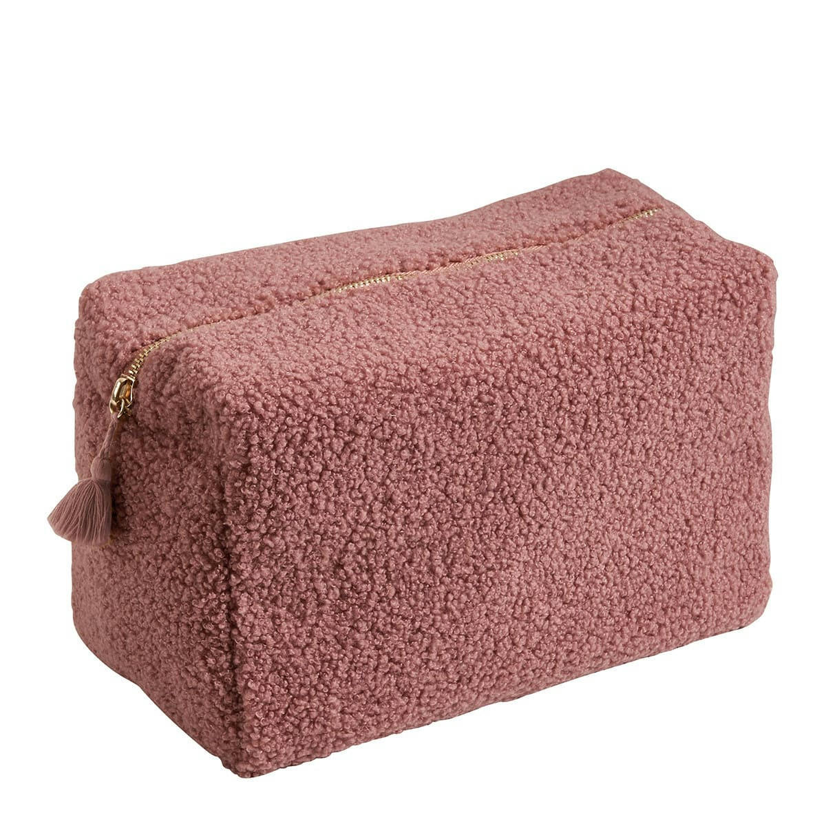 - Trousse de toilette rectangulaire Bouclette rose - Grand modèle